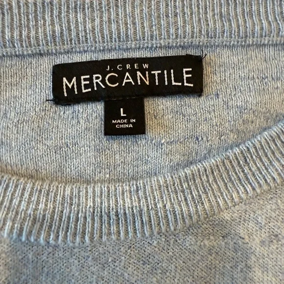 J. Crew Mercantile Men's Light Gray Crewneck Sweater - Picture 2 of 5